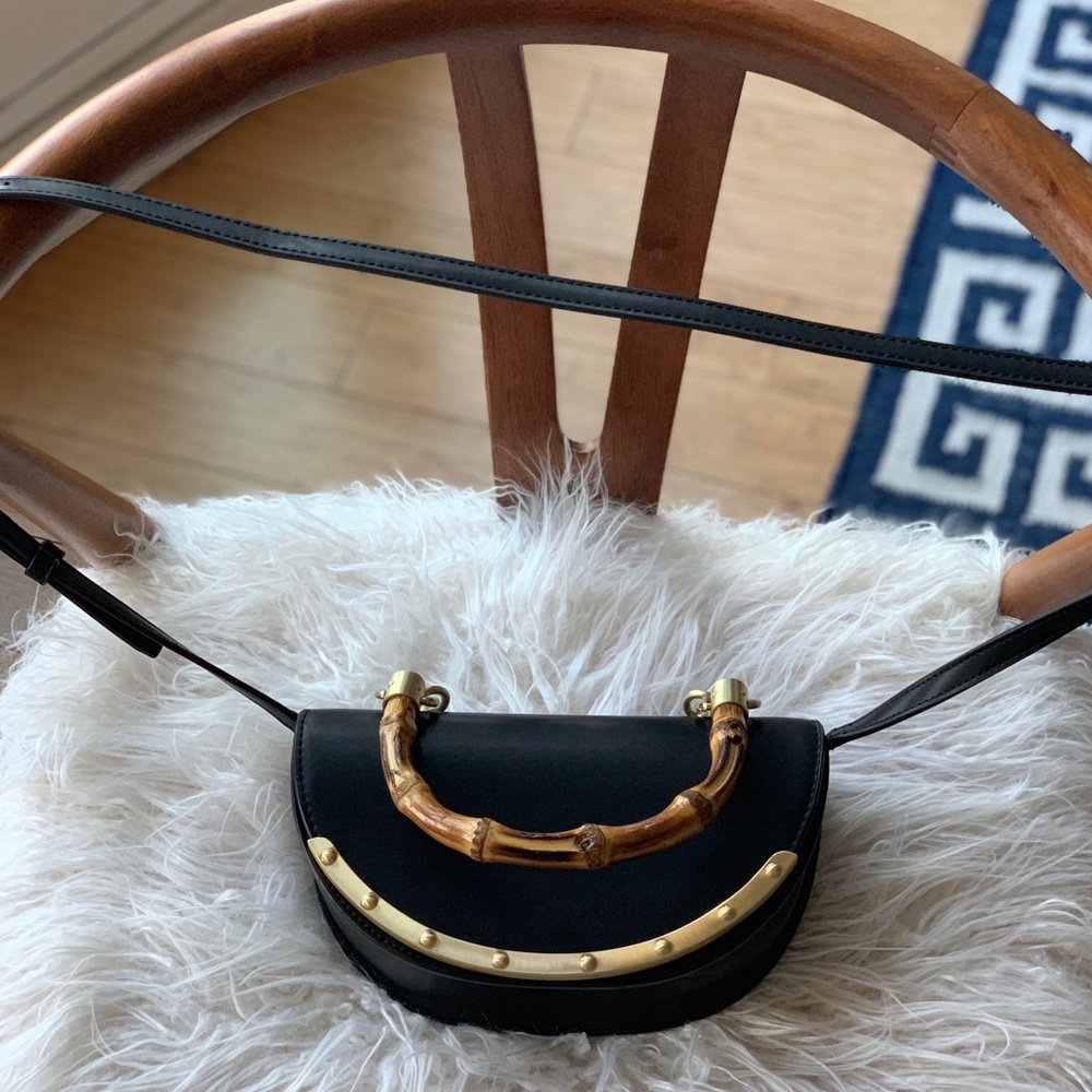 Sam Edelman Dinah Half Moon Top Handle Purse - Blk View 3